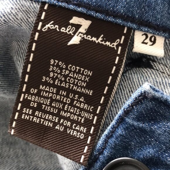 7 For All Mankind denim jean shorts size 29 - Picture 5 of 5